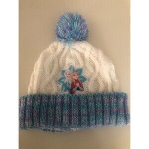 Frozen Disney Elsa & Anna Pom Skull Beanie Hat Cat Womens One Size